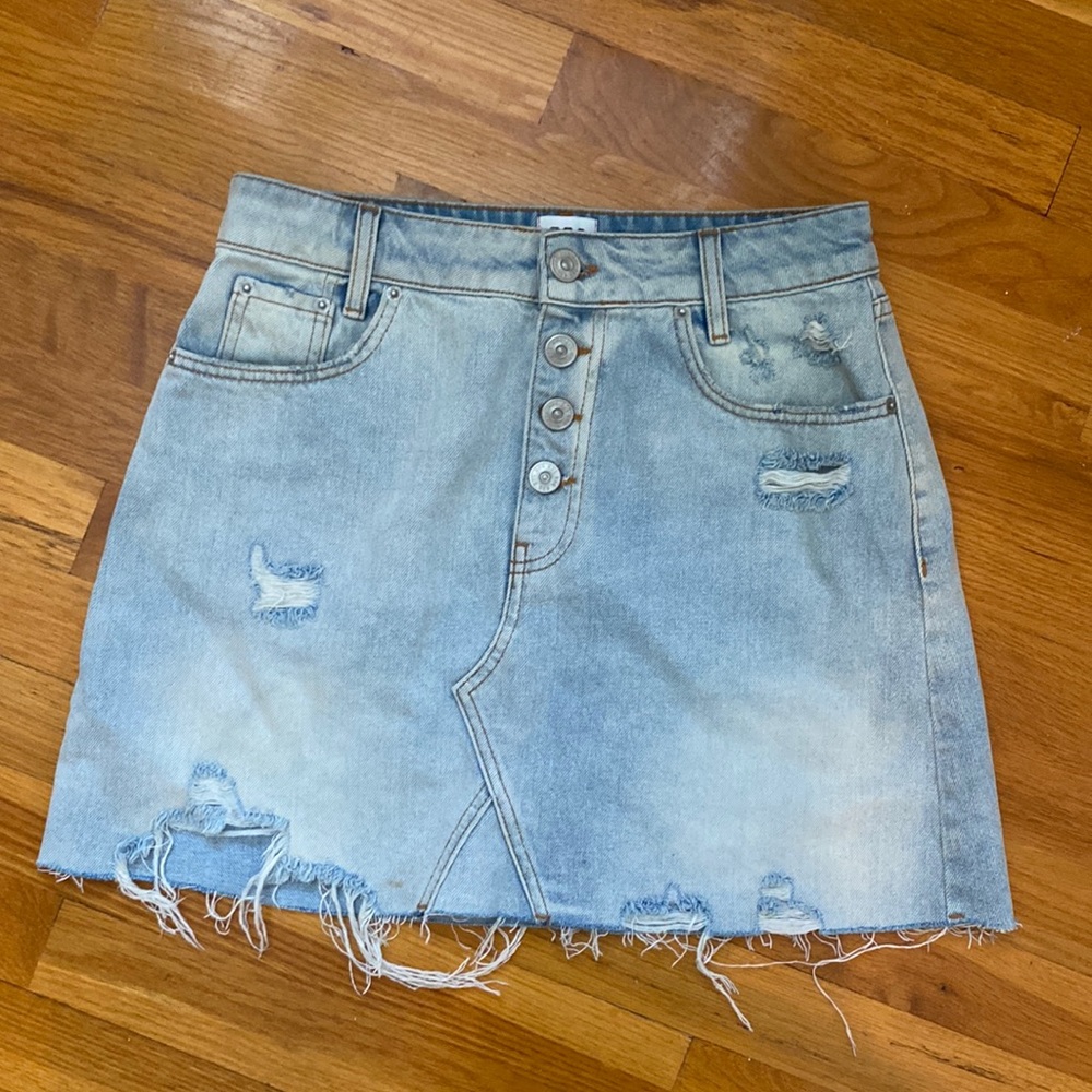 Blue denim jean skirt only worn once urban outfitters
